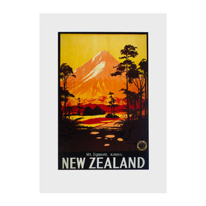 Taranaki Maunga* (formerly known as Mount Egmont) Vintage Tourist Print