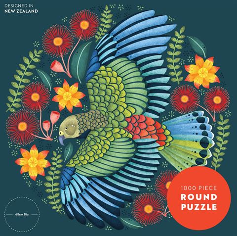 Catherine Marion 1000 piece Round Jigsaw Puzzle Cheeky Kea