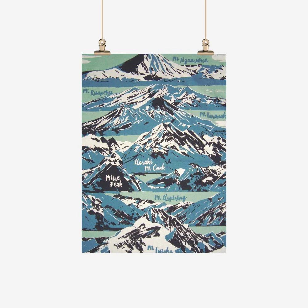 Tea Towel- Mountains by Ali Davies