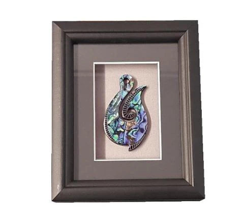 Framed Paua Fish Hook