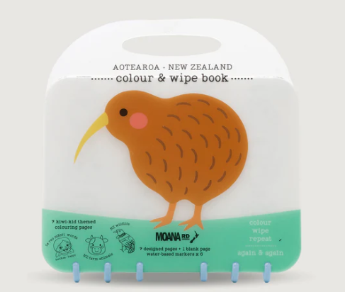 Aotearoa - New Zealand Colour and Wipe Book