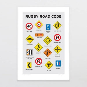 Glenn Jones Rugby Road Code Art Print
